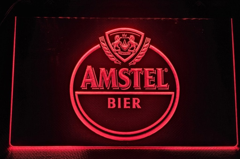Amstel bier ledlamp rood led reclame lamp decoratie