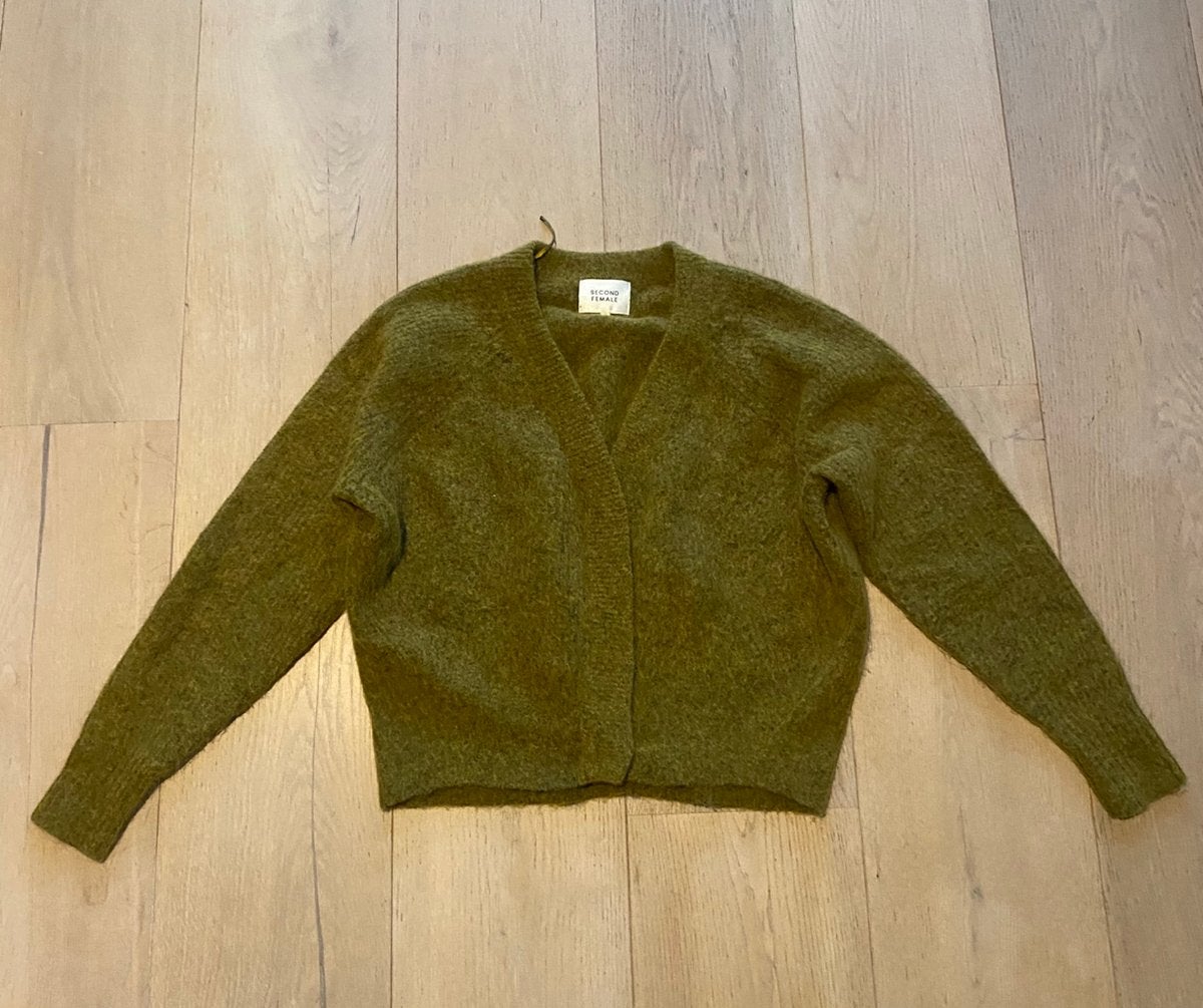 Second female vest mohair wol S nieuwstaat, Kleding | Dames, Ophalen of Verzenden, Zo goed als nieuw, Maat 36 (S), Groen