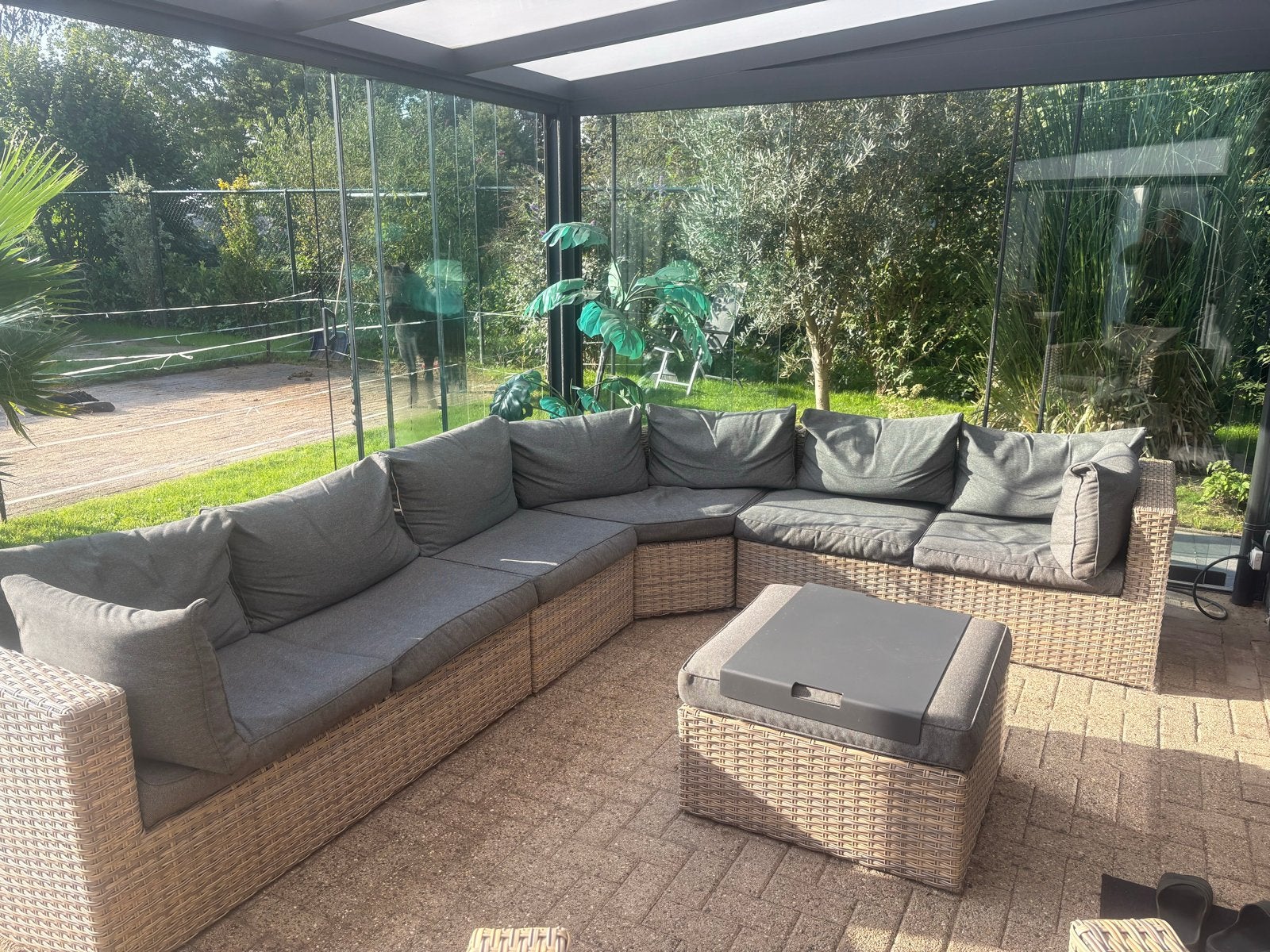 Luxe Wicker Loungeset van Garden Impressions, Ophalen, Meer dan 8 zitplaatsen, Zo goed als nieuw, Loungeset