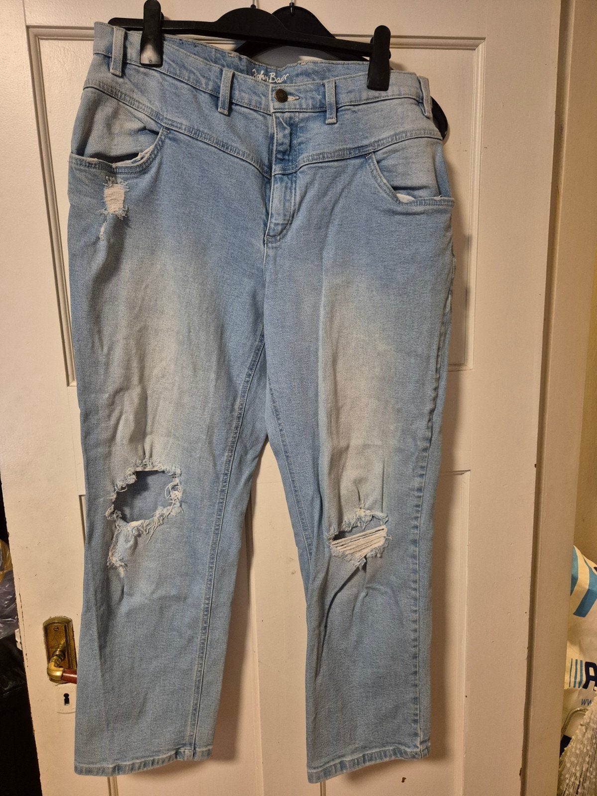 John Baner Jeans - Lichtblauwe spijkerbroek met gaten, Blauw, John Baner, Overige jeansmaten, Ophalen of Verzenden