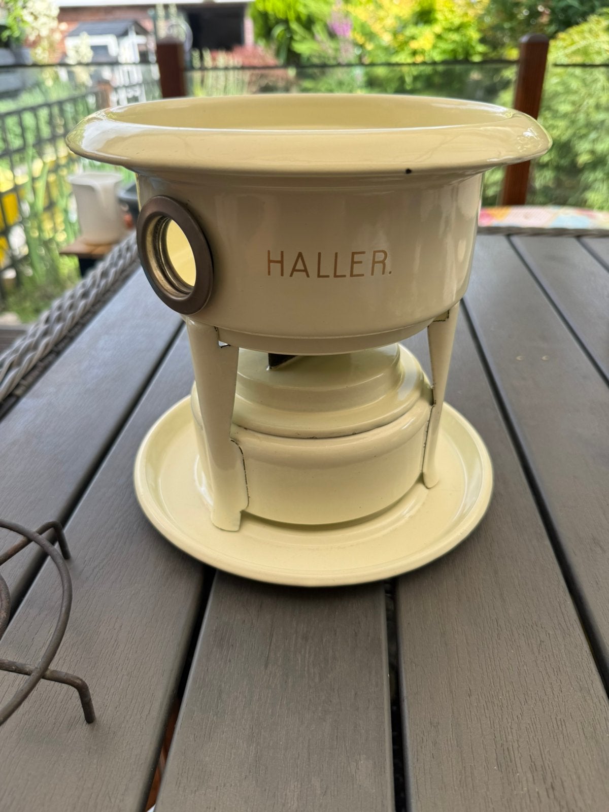 HALLER emaille rechaud/petroleumstel, mooi vintage model, Antiek en Kunst, Antiek | Emaille, Ophalen