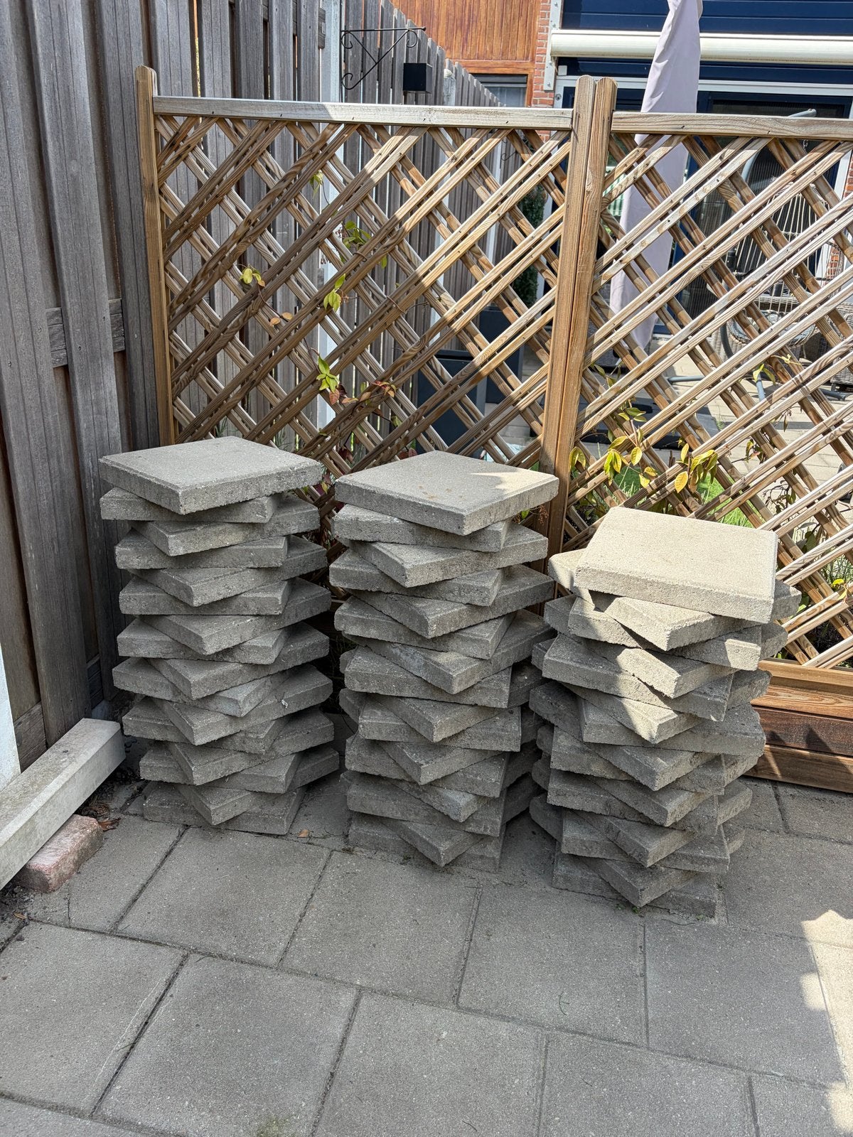 Gebruikte terrastegels, 30x30 cm, Ophalen, Gebruikt, 5 tot 10 m², Beton