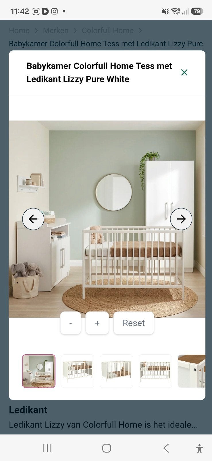 Complete Babykamer Tess - Zo goed als nieuw, Kinderen en Baby's, Ophalen, Gebruikt, Jongetje of Meisje
