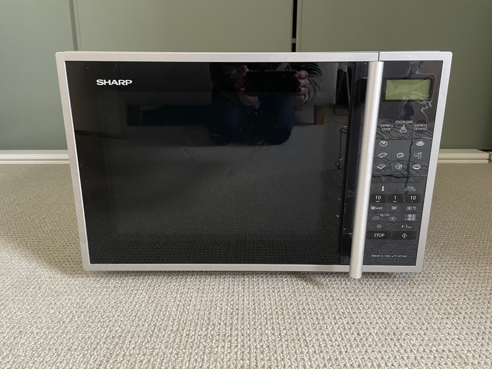 Sharp combi-magnetron R-961INW 900 W Inhoud 40 L, Witgoed en Apparatuur, Ophalen, Combimagnetron, Gebruikt, Vrijstaand