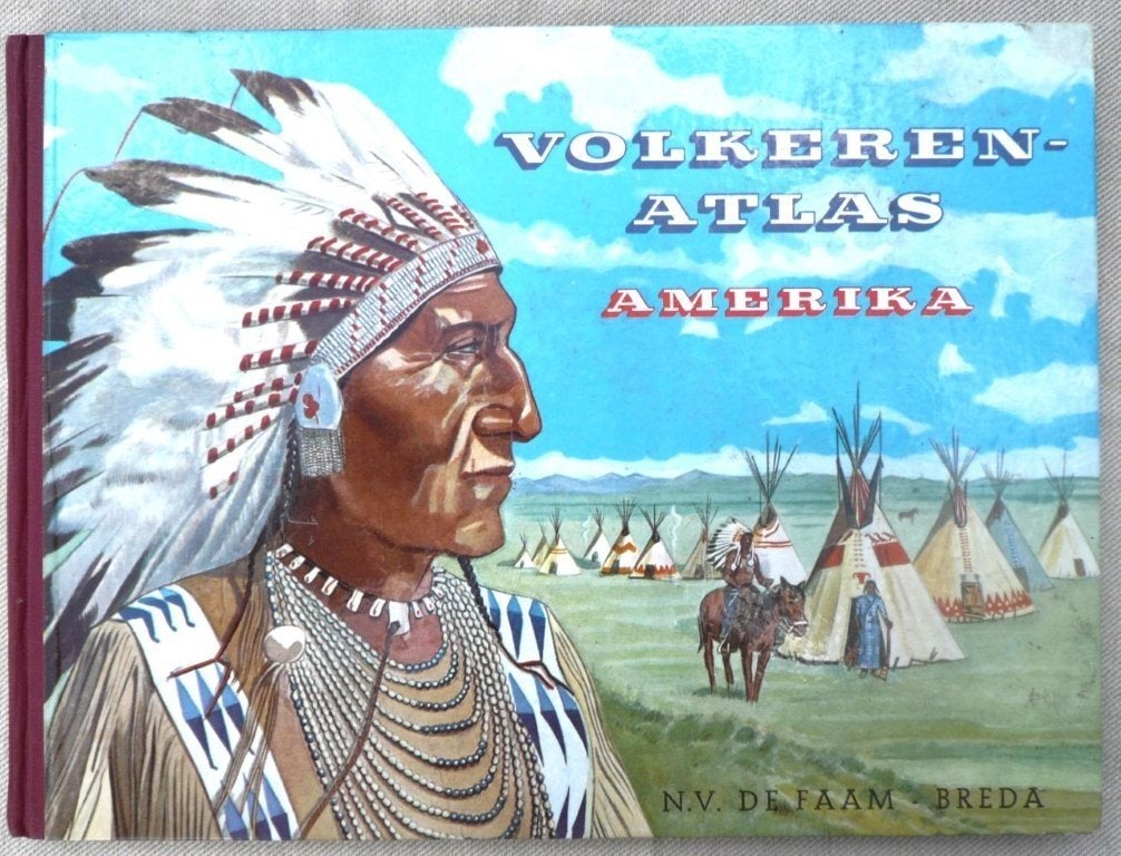 Plaatjes album volkerenatlas amerika. Faam Breda. 1960., Ophalen of Verzenden, Gelezen, Faam, Plaatjesalbum