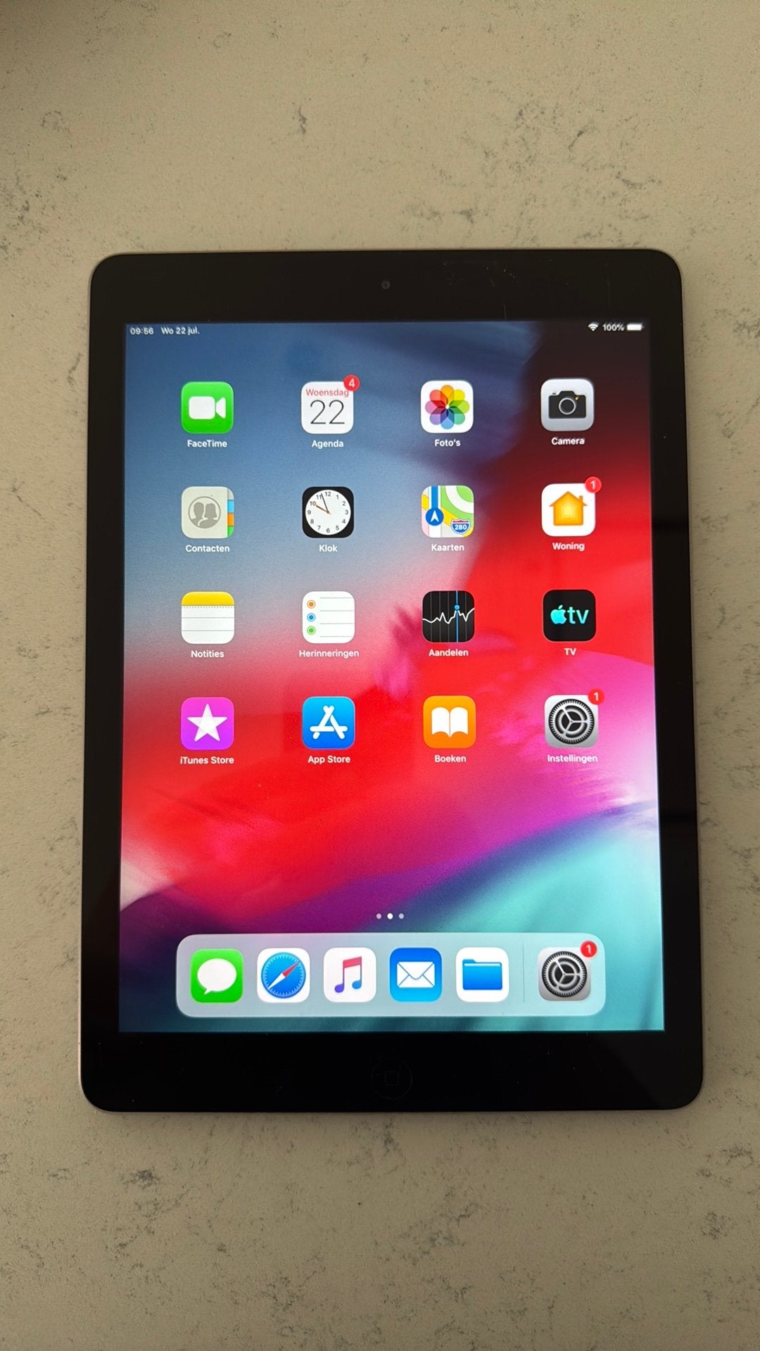iPad Air 16Gb wifi, Apple iPad Air, Zo goed als nieuw, Grijs, 16 GB