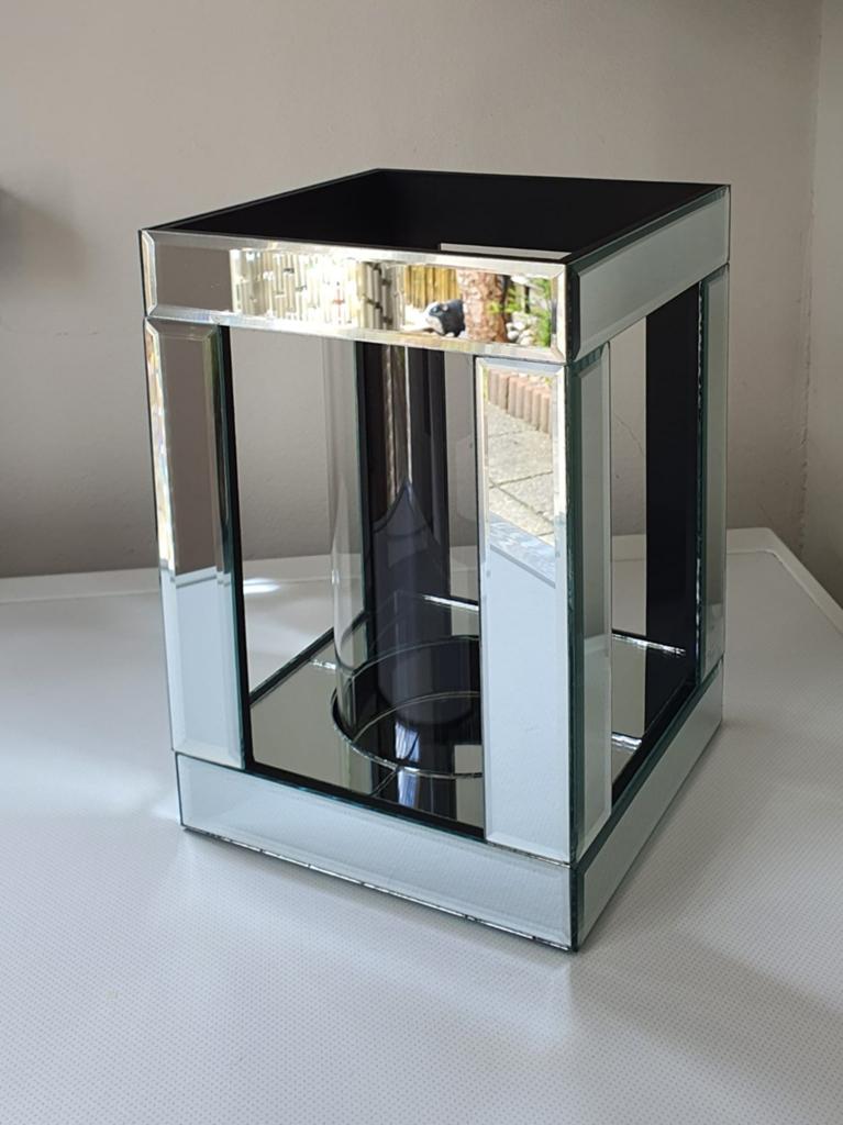 Windlicht met spiegeltjes, Ophalen of Verzenden, Zo goed als nieuw, Overige materialen