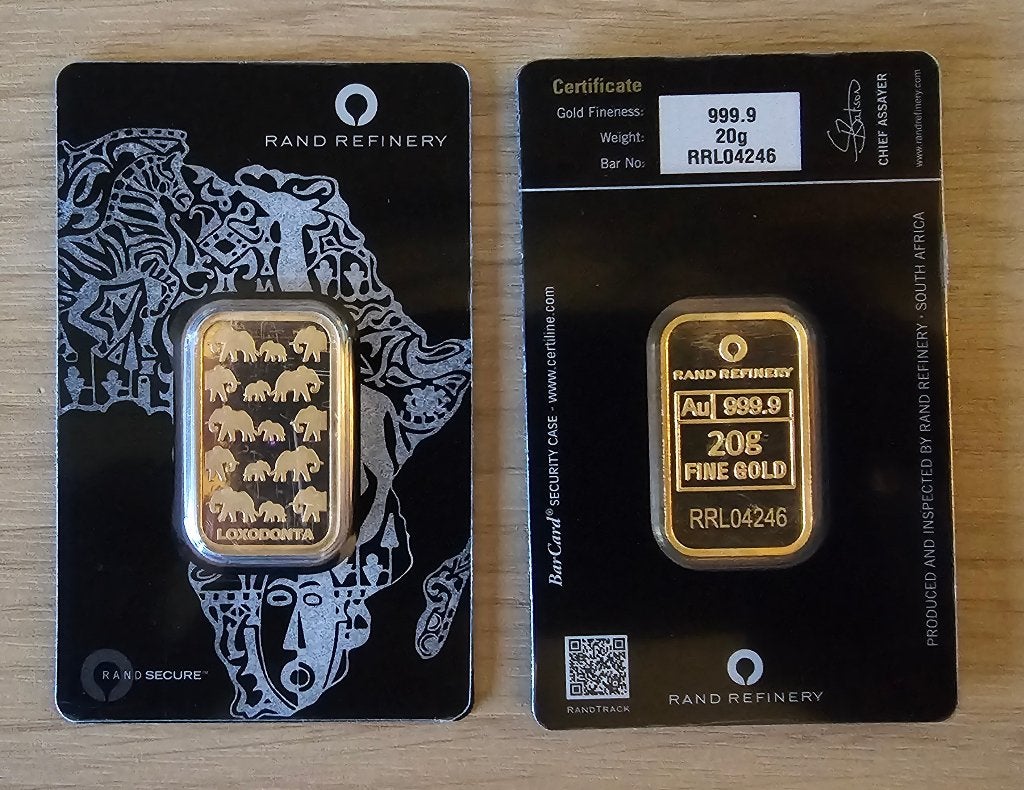 Rand Refinery 20 gram .999 goud in blister, Ophalen of Verzenden, Goud
