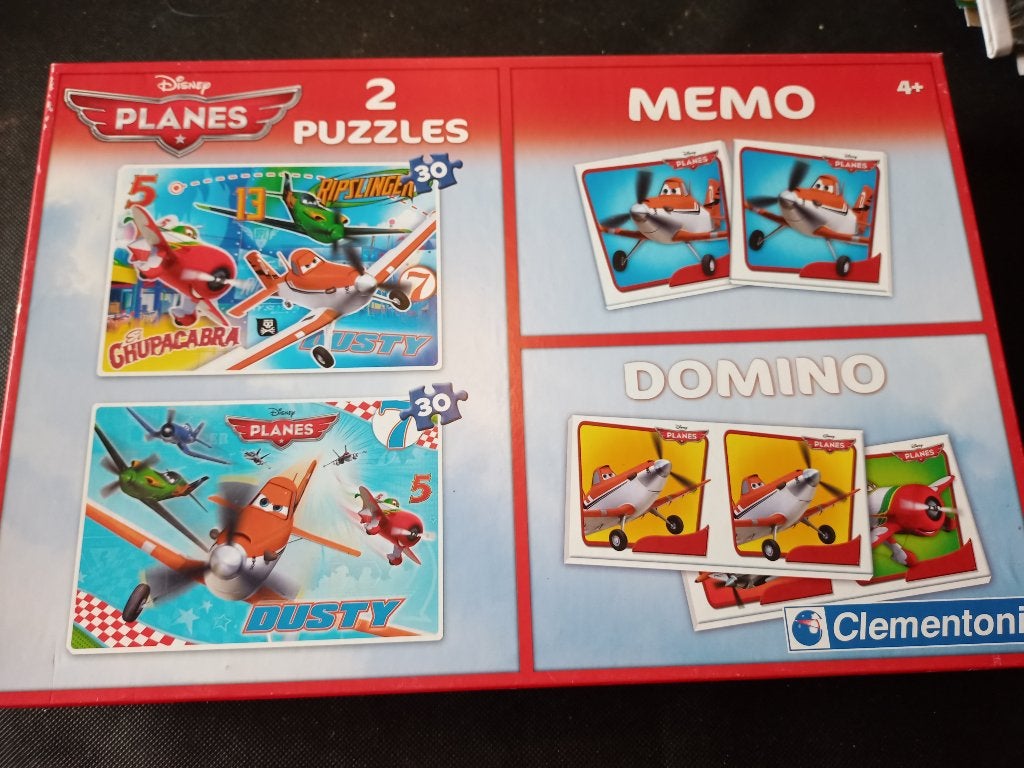 Disney Planes 2x puzzel, Memory en Domino, Kinderen en Baby's, Ophalen of Verzenden, 10 tot 50 stukjes, Zo goed als nieuw, 4 tot 6 jaar