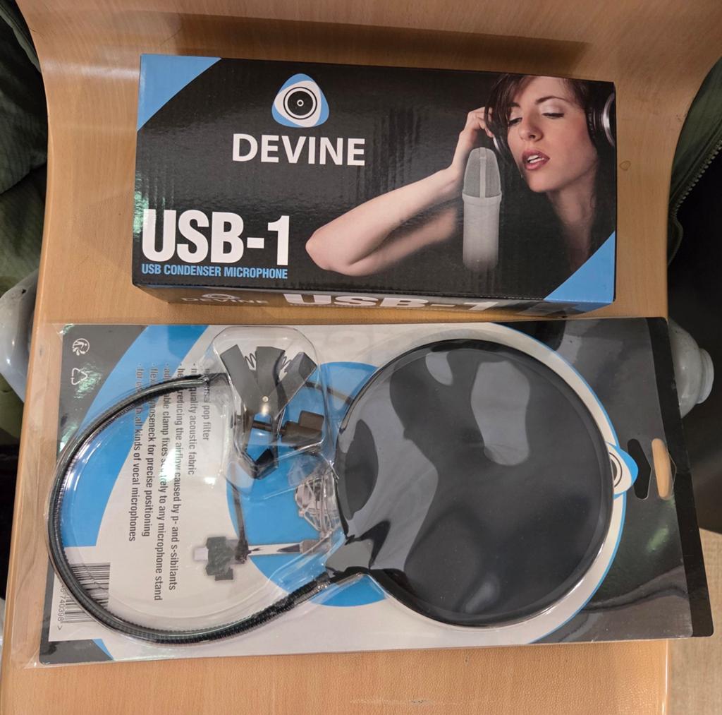 Nieuwe USB-microfoon met popfilter, Ophalen, Nieuw, Studiomicrofoon