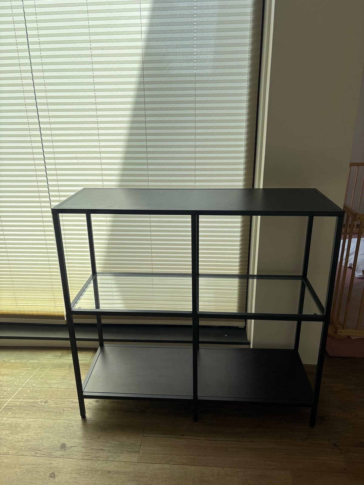 Ikea vittsjo stellingkast met glazen plank, Ophalen, Met plank(en), 100 tot 150 cm, Zo goed als nieuw