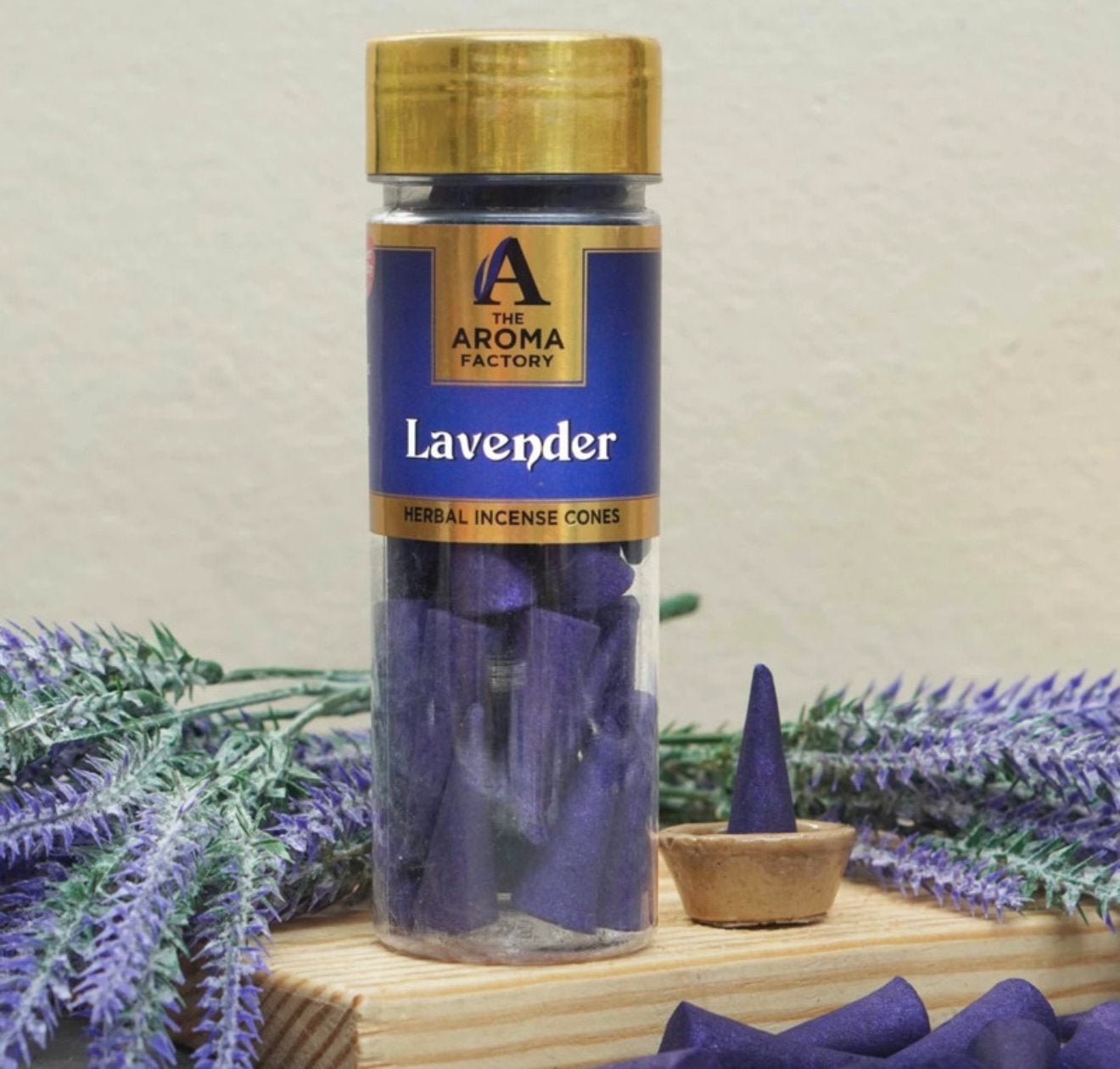 Lavendel Wierook Kegels - The Aroma Factory, Overige stijlen, Nieuw, Ophalen of Verzenden, Natuurlijk materiaal