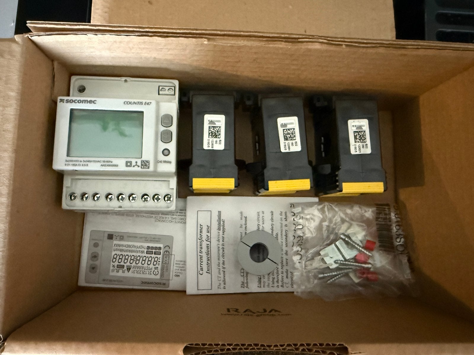 Socomec E47 Countis (modbus TCP) + 160A trafos *NIEUW*, Ophalen of Verzenden, Zo goed als nieuw, Overige typen
