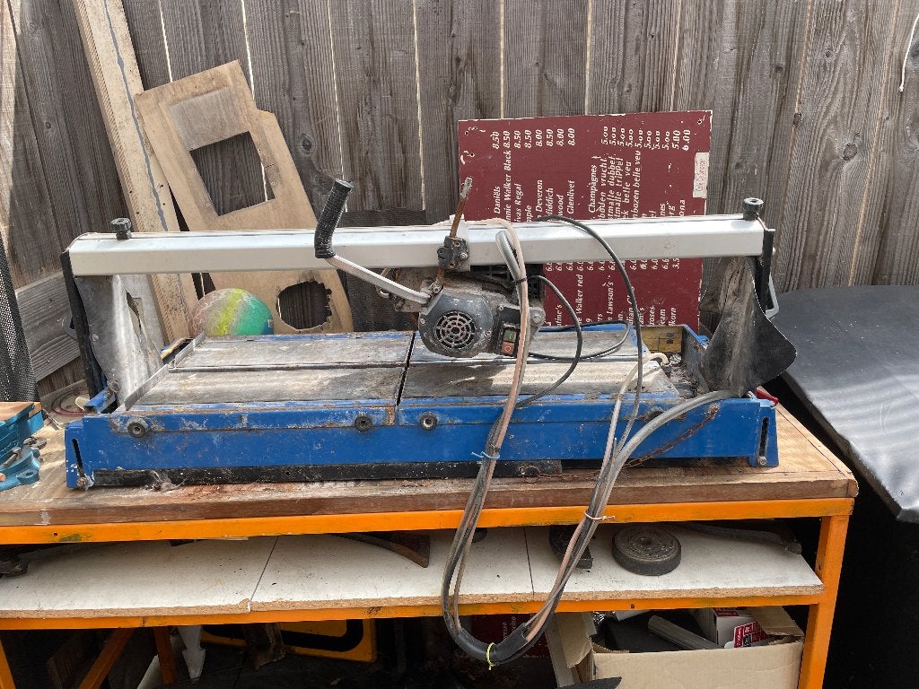 steen- en tegelzaagmachine, Ophalen, Gebruikt, 70 mm of meer, Overige typen