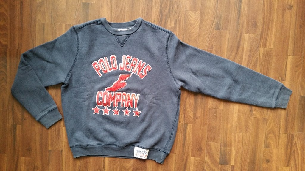 Ralph Lauren Polo Jeans Company sweater donkerblauw, Trui of Vest, Ophalen of Verzenden, Zo goed als nieuw, Jongen