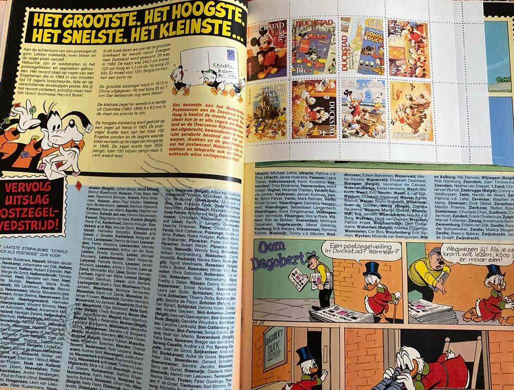 3 Donald Ducks uit 1986 met Duckstad postzegels, Meerdere stripboeken, Ophalen of Verzenden, Gelezen