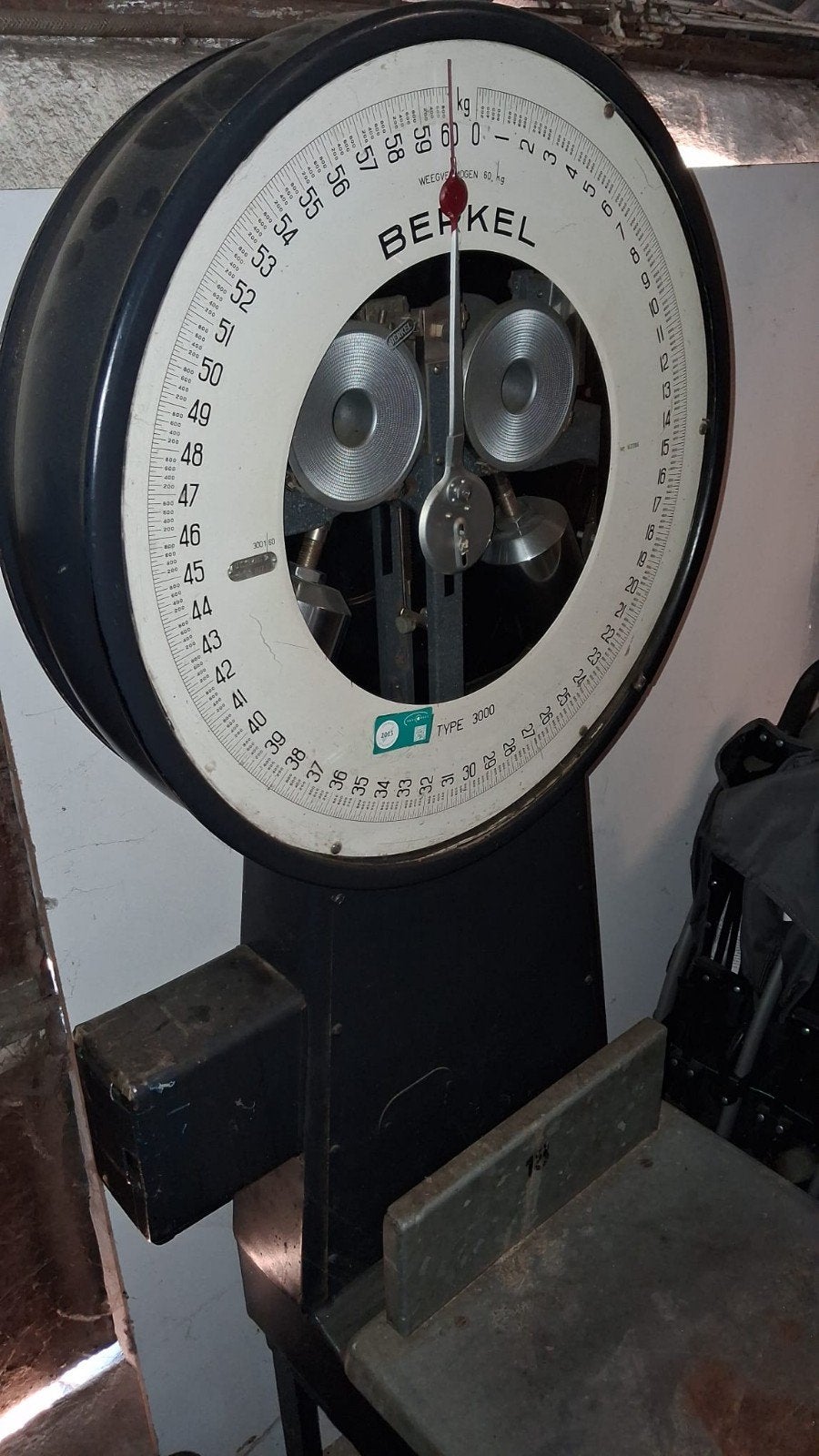 Mooie Berkel snelweger met een weegvermogen tot 60 kg., Witgoed en Apparatuur, Weegschalen, Ophalen, Gebruikt, Analoog, 50 tot 100 kg