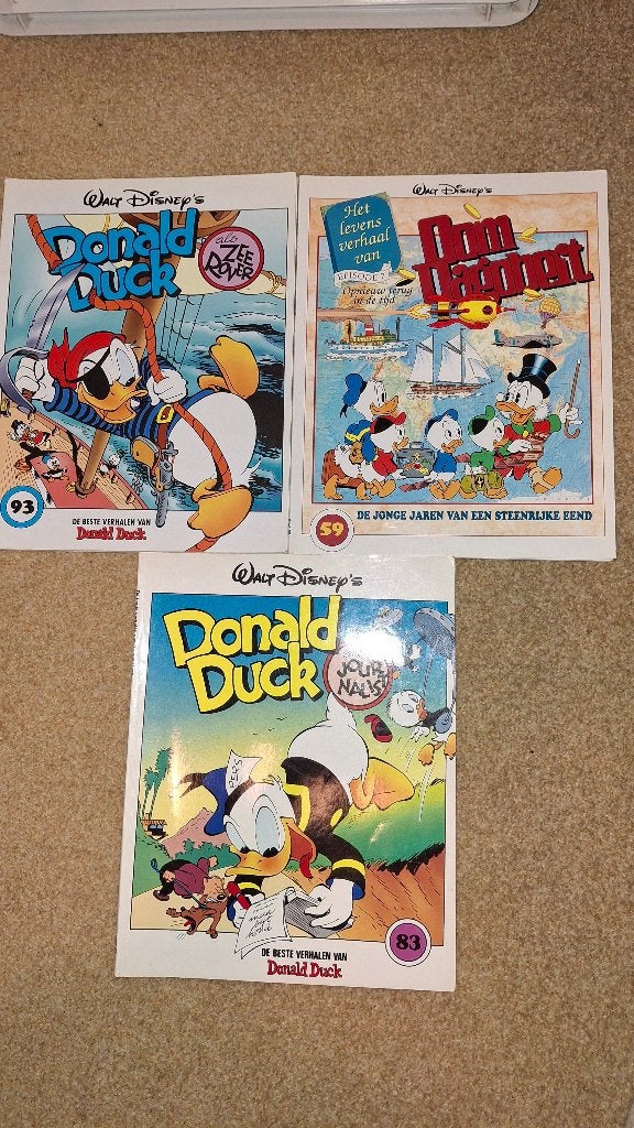 Donald Duck: De Beste Verhalen (3 stripboeken), Gelezen, Walt Disney, Ophalen of Verzenden, Meerdere stripboeken