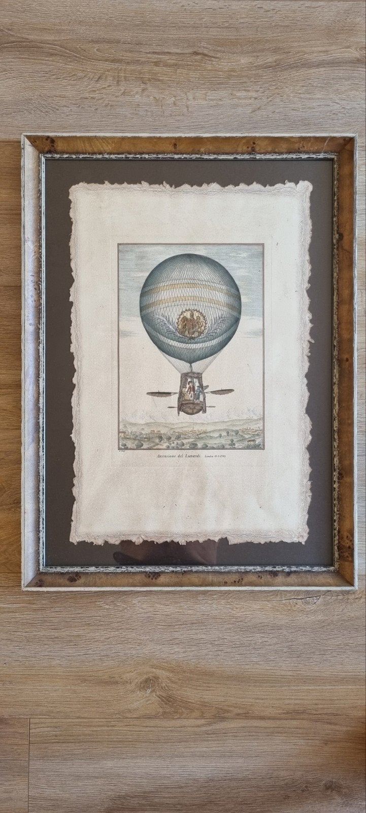 Handgekleurde prent."Firenze Stampa" Vincenzo Lunardi., Antiek en Kunst, Ophalen