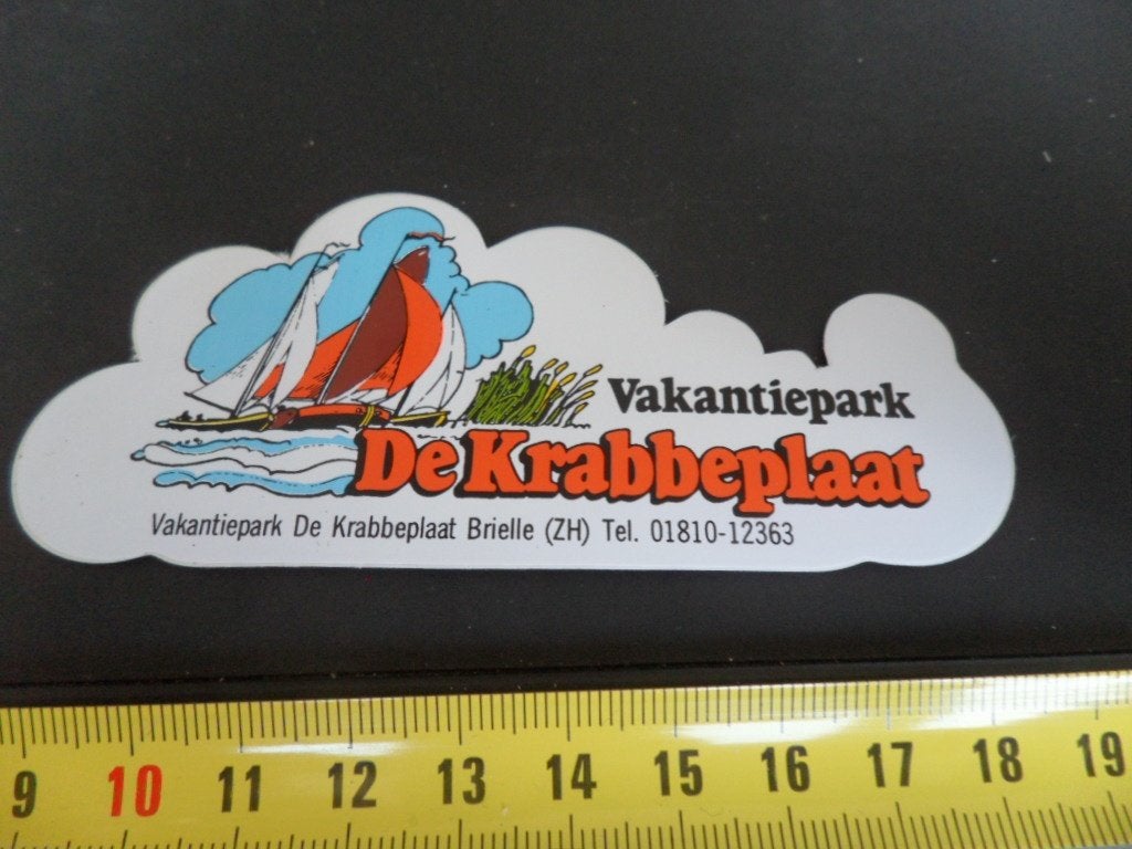 sticker brielle vakantiepark DE KRABBEPLAAT, Ophalen of Verzenden, Zo goed als nieuw