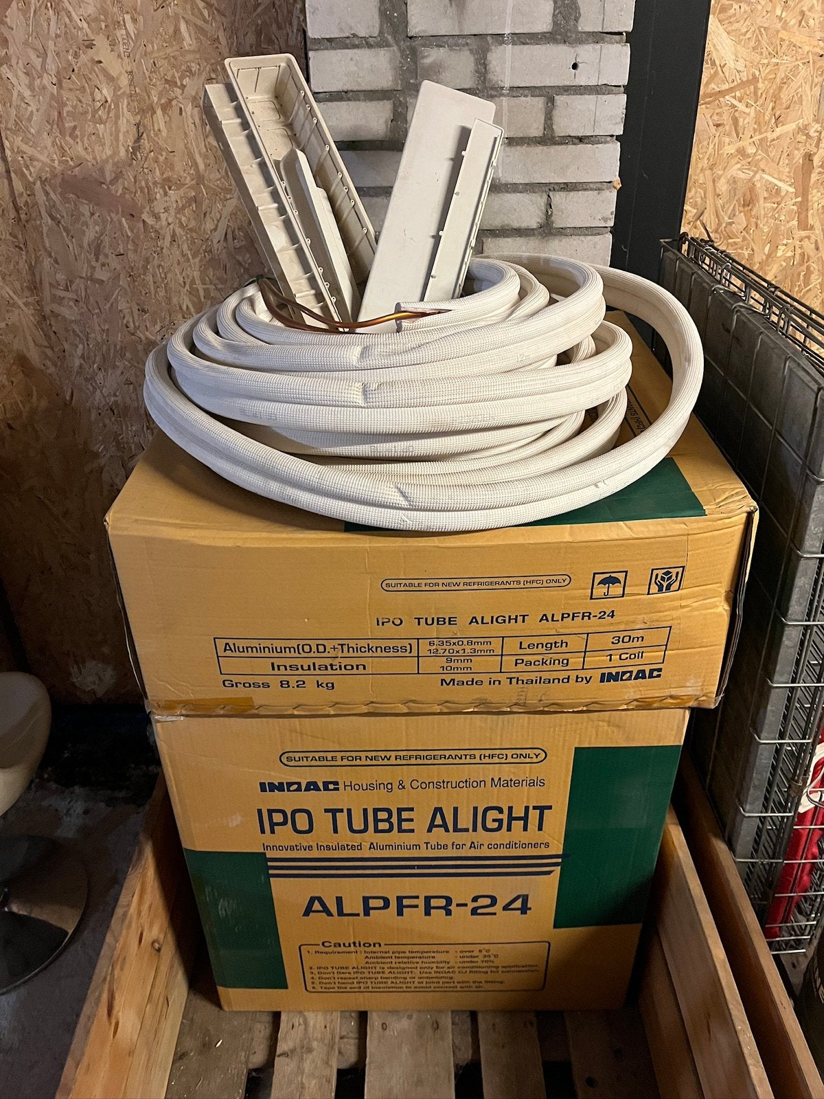 3 X - INOAC Geisoleerde Aircoleiding 1/4"+1/2" - 30mtr/rol, Ophalen, Nieuw