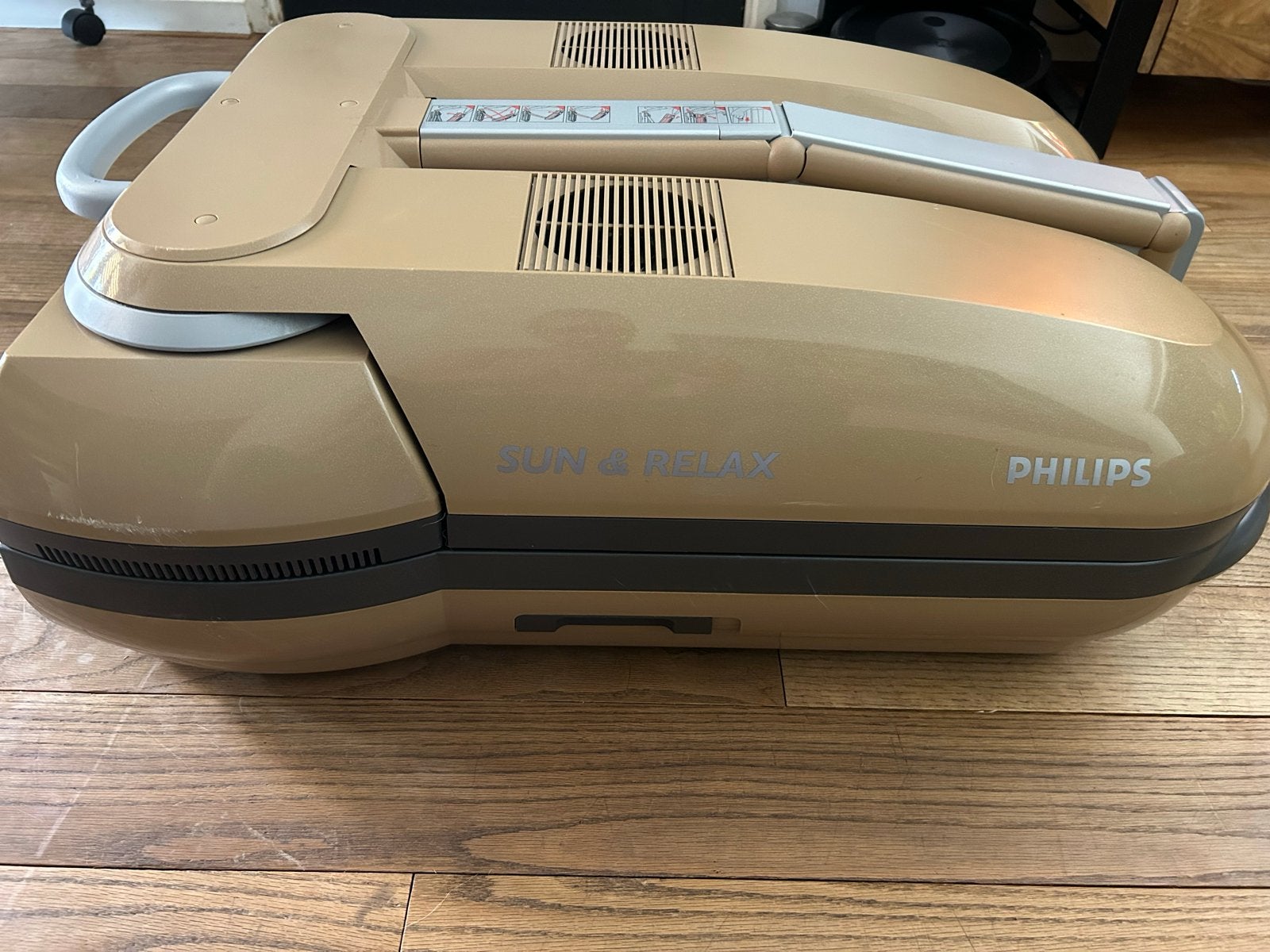 Philips HB 977 Sunmobile met infrarood lampen, Witgoed en Apparatuur, Ophalen, Gebruikt, Zonnebank enkelzijdig, Minder dan 10 lampen