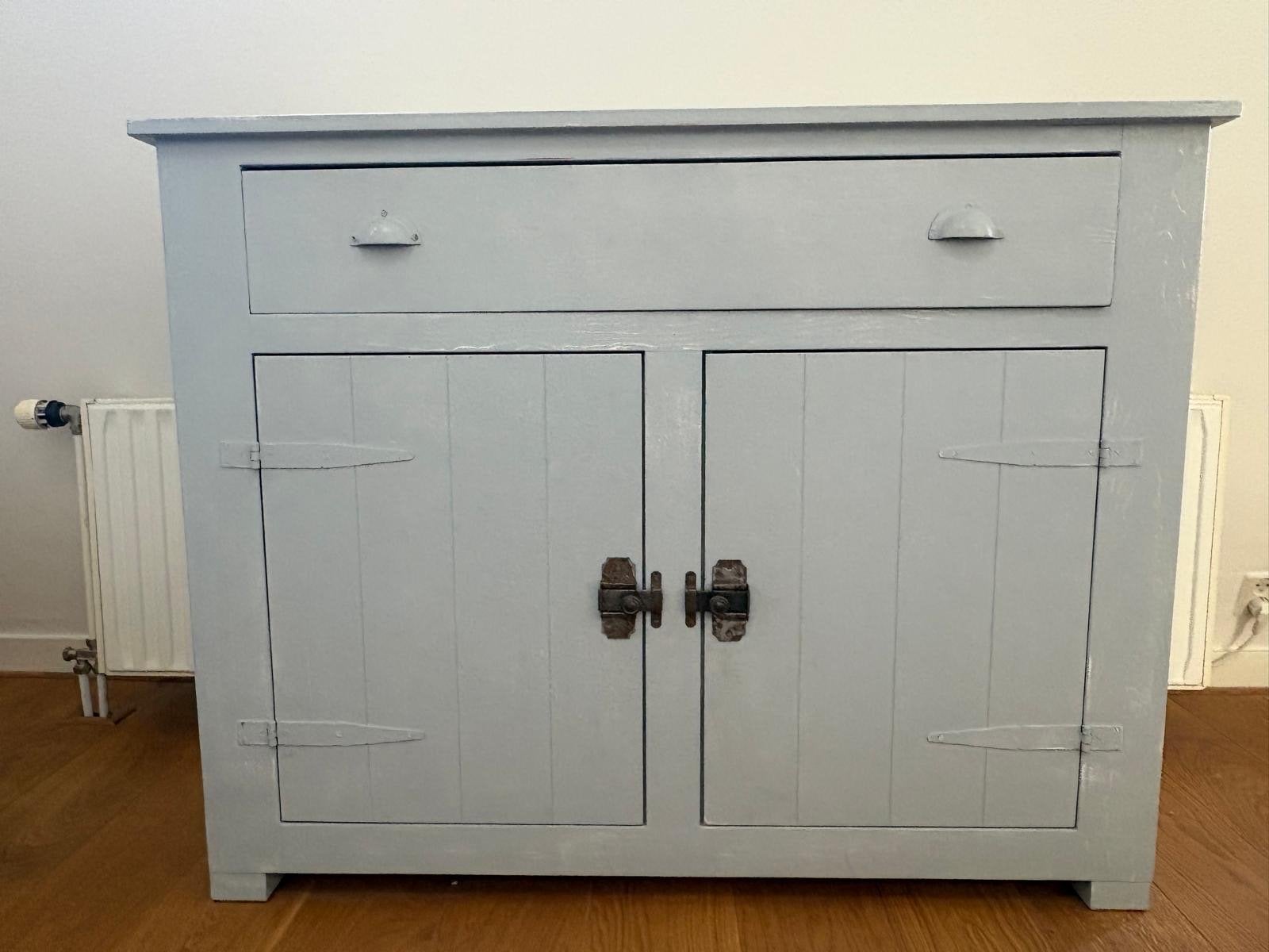 Landelijke babycommode / commode – 120 cm – grijs, Ophalen, Gebruikt, 50 tot 70 cm, 100 cm of meer