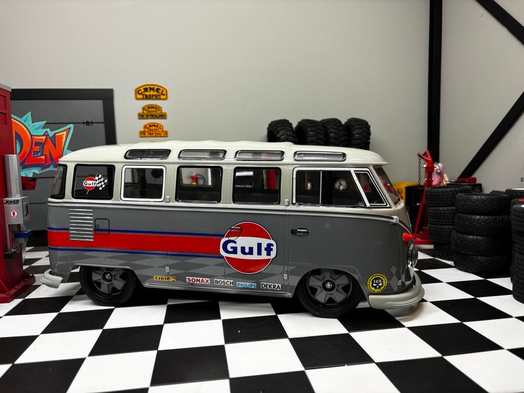Tamiya Volkswagen T1 Panorama Gulf, Hobby en Vrije tijd, Modelbouw | Radiografisch | Auto's, Elektro, Nieuw, Ophalen of Verzenden