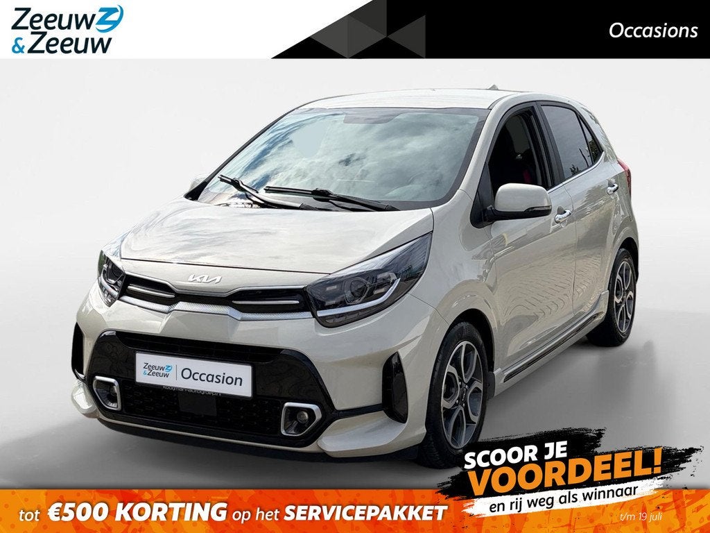 Kia Picanto 1.0 DPi GT-Line | Lederen bekleding | Achteruitr, Auto's, Kia, Voorwielaandrijving, 12 maanden, Gebruikt, 4 stoelen