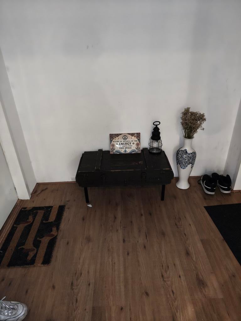 Vintage houten kist / salontafel, Huis en Inrichting, Woonaccessoires | Kisten, Ophalen, Gebruikt, 100 tot 150 cm, Minder dan 50 cm