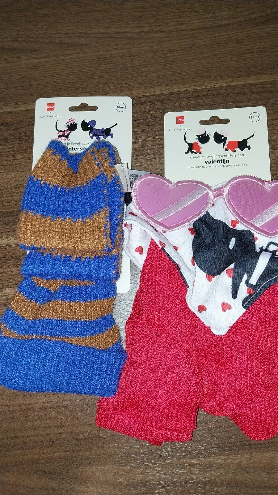 2 nieuwe Hema verkleedsetjes voor Takkie/Siepie knuffel, Ophalen of Verzenden, Nieuw, Hema