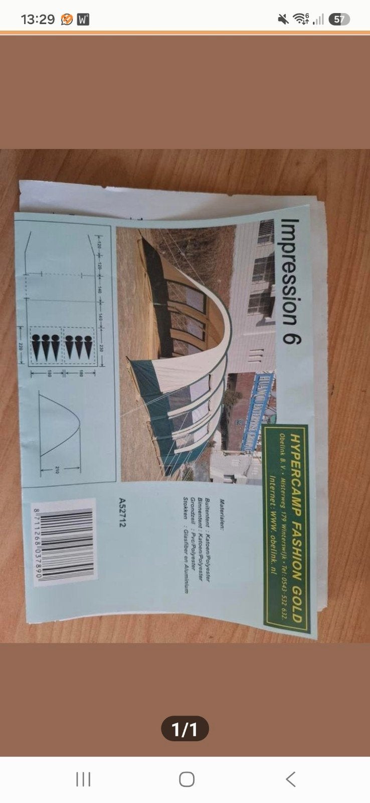 Tunneltent, Caravans en Kamperen, Tenten, Ophalen