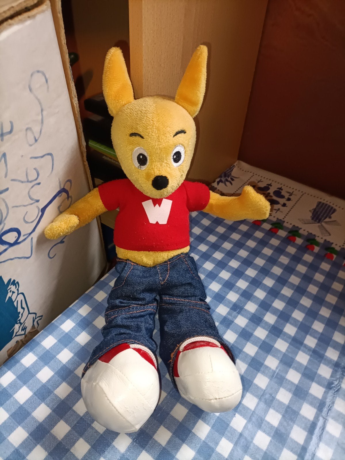 Stoere Walibi knuffel nieuwe versie 37 cm groot, Ophalen of Verzenden, Zo goed als nieuw, Overige typen