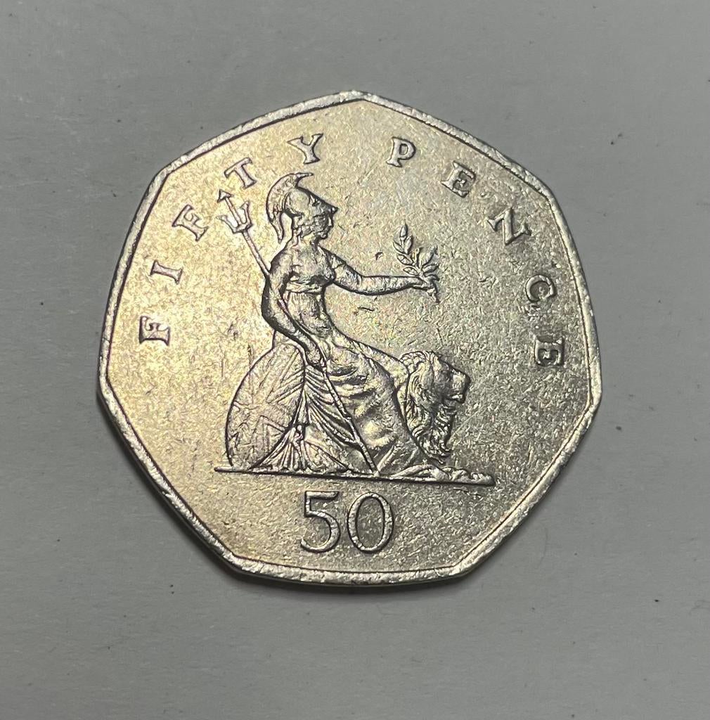 50 pence Engeland 2001, Postzegels en Munten, Munten | Europa | Niet-Euromunten, Ophalen of Verzenden, Overige landen
