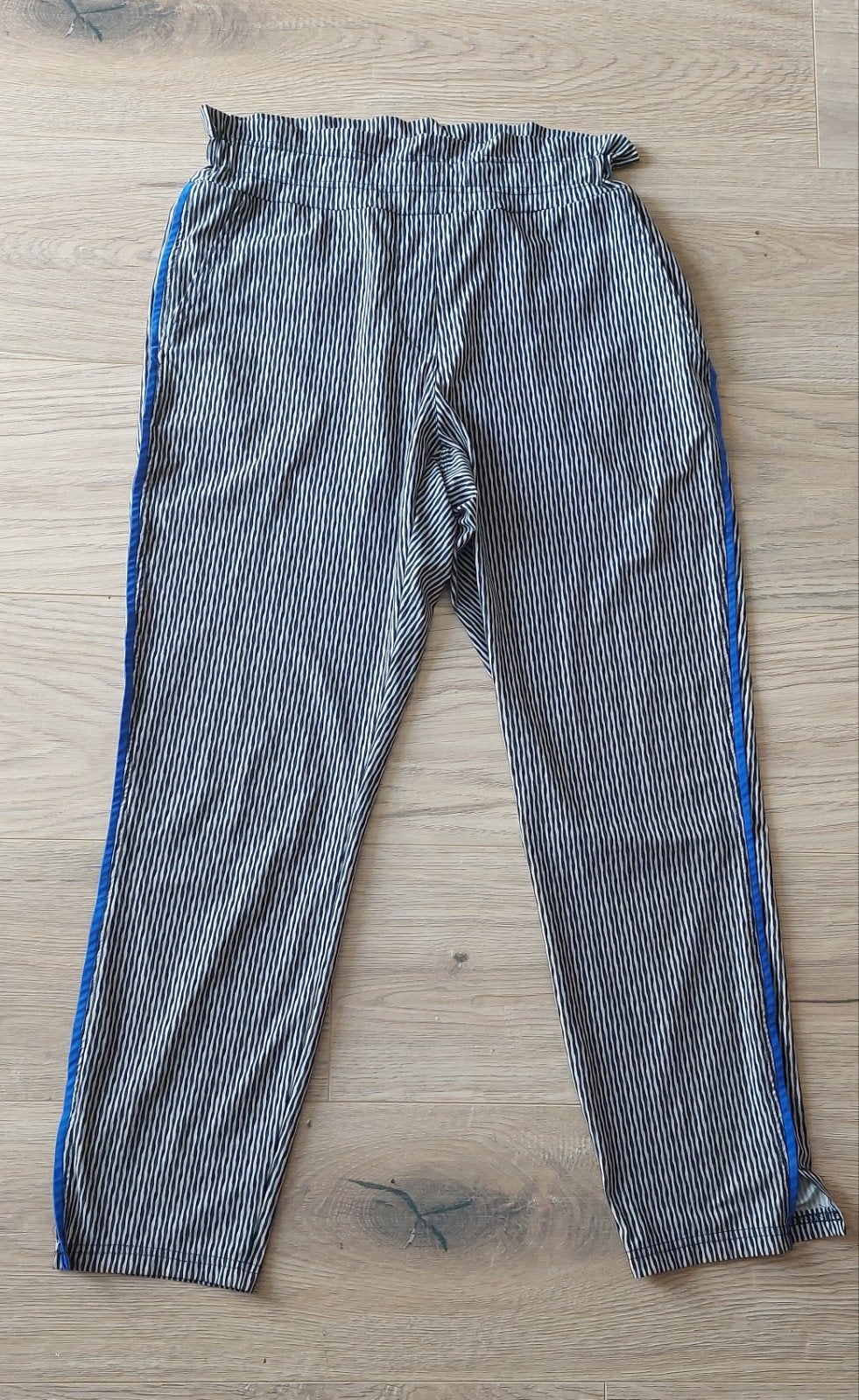 Studio Anneloes gestreepte broek met blauwe bies M, Maat 38/40 (M), Studio Anneloes, Blauw, Ophalen of Verzenden