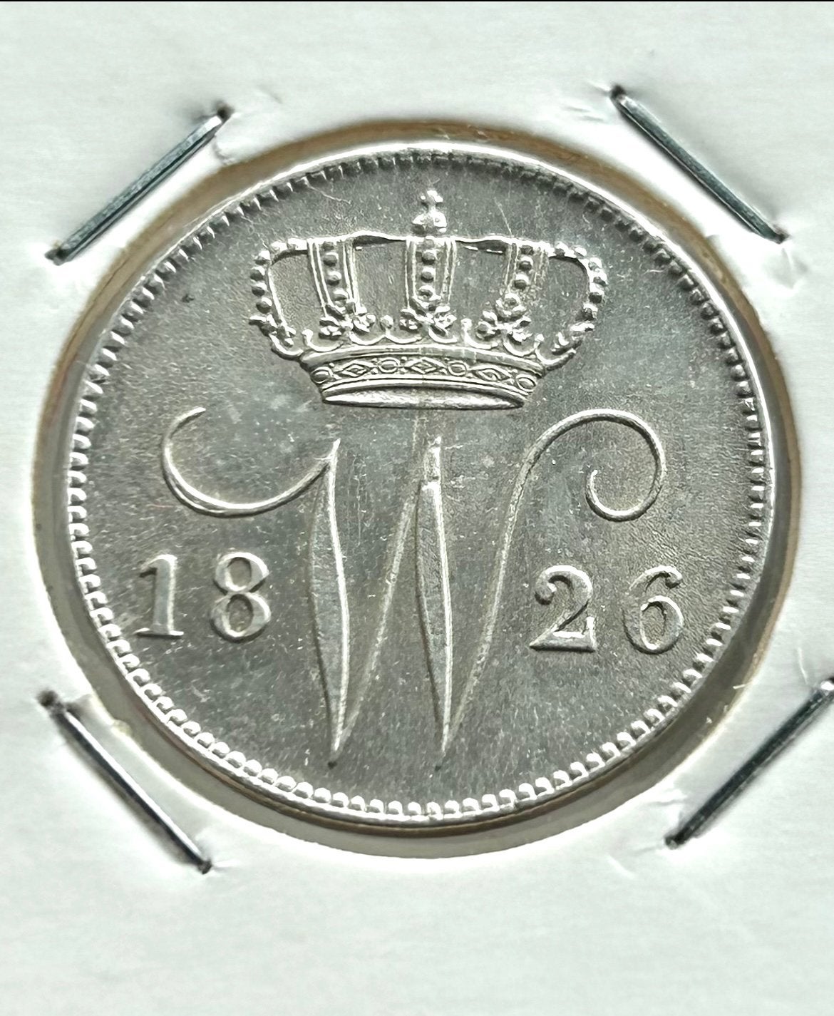 25 cent 1826B, Zilver, 25 cent, Ophalen of Verzenden, Koning Willem I