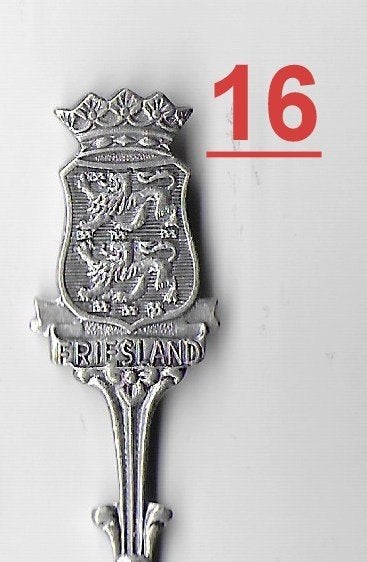 Tl16 theelepeltje Douwe Egberts Friesland, Ophalen of Verzenden, Zo goed als nieuw, Overige materialen