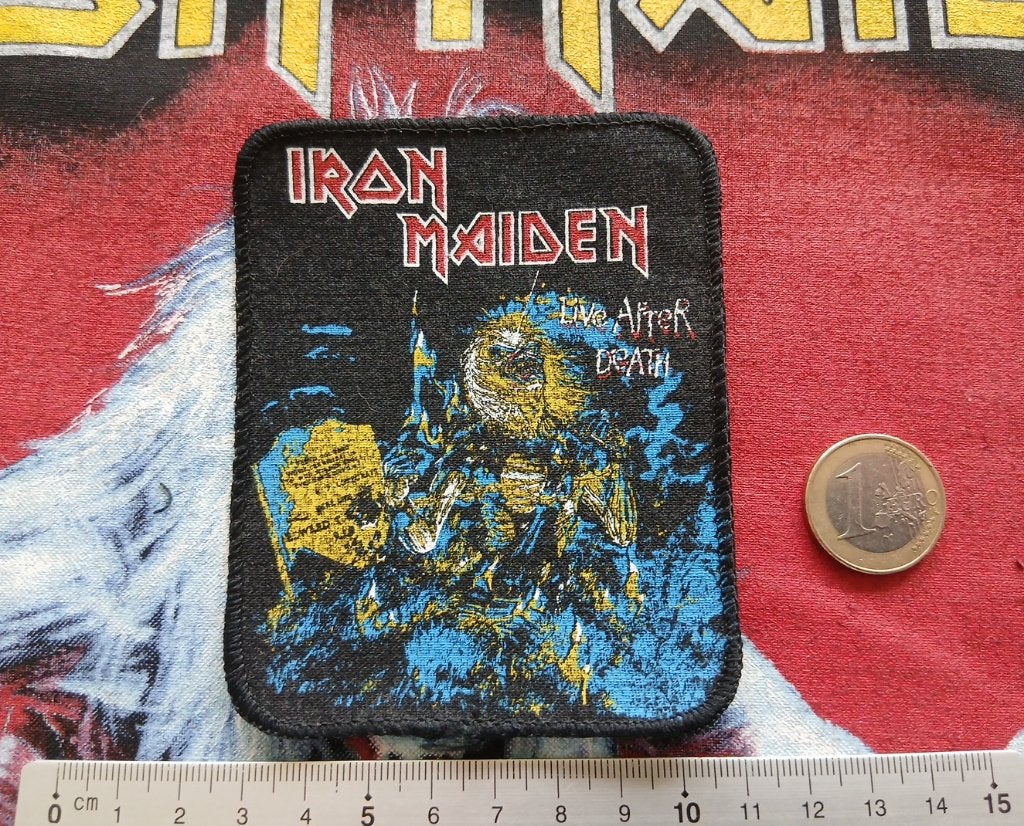 Iron Maiden vrij zeldzame 1985 live after death patch 364, Verzamelen, Ophalen of Verzenden, Nieuw, Kleding