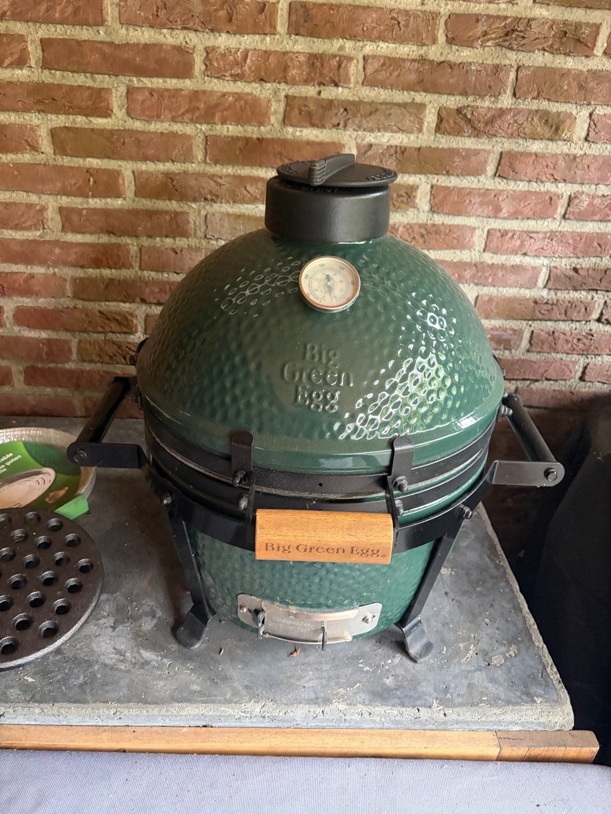 Big Green Egg Minimax in nieuwstaat met veel accessoires, Tuin en Terras, Barbecue-accessoires, Ophalen, Zo goed als nieuw