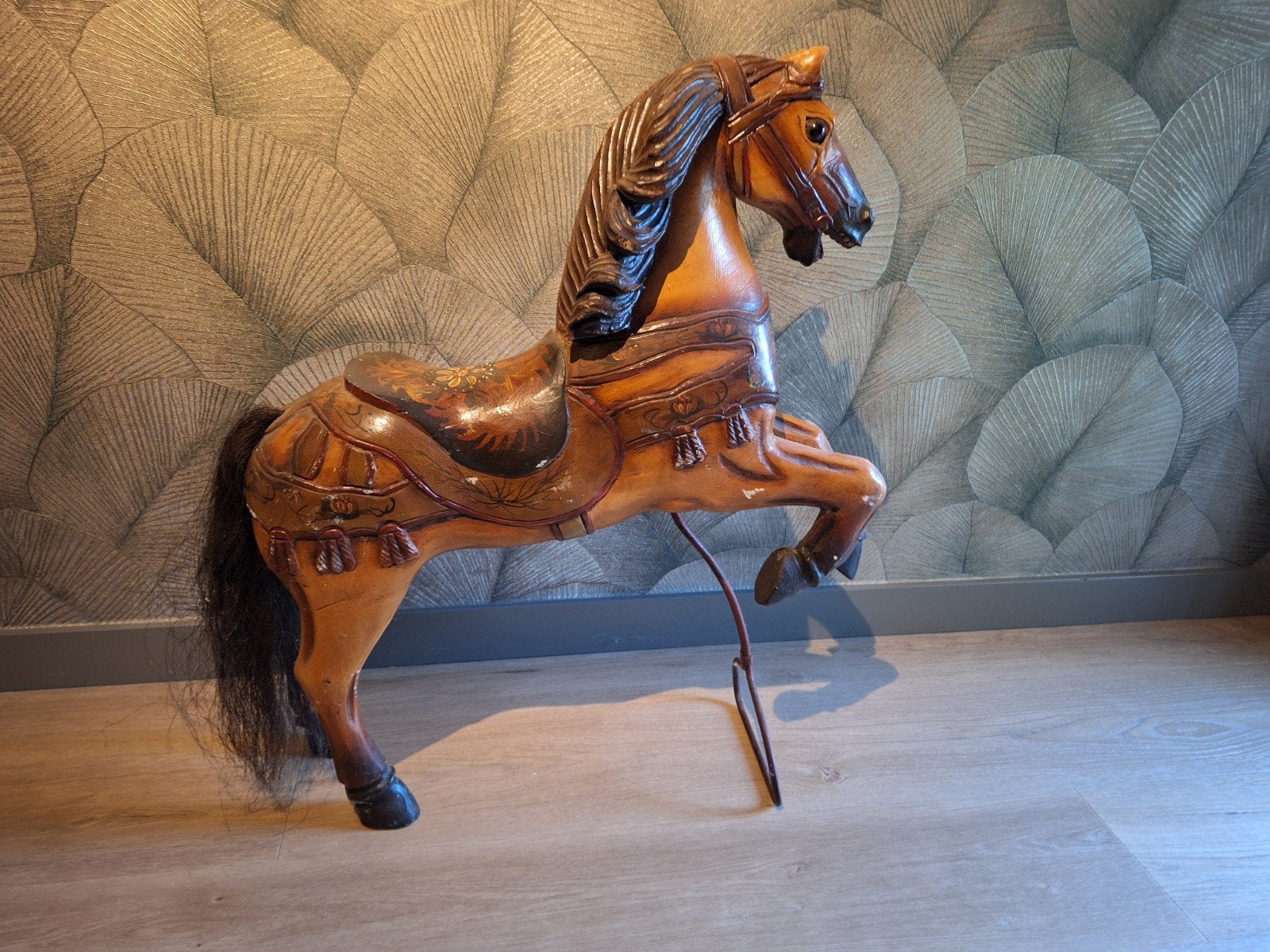 prachtige vintage houten carouselpaard, Ophalen