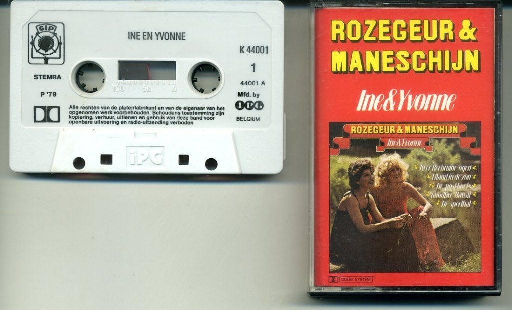 Ine & Yvonne Rozegeur & Maneschijn 12 nrs cassette 1979 ZGAN, Cd's en Dvd's, 1 bandje, Ophalen of Verzenden, Zo goed als nieuw
