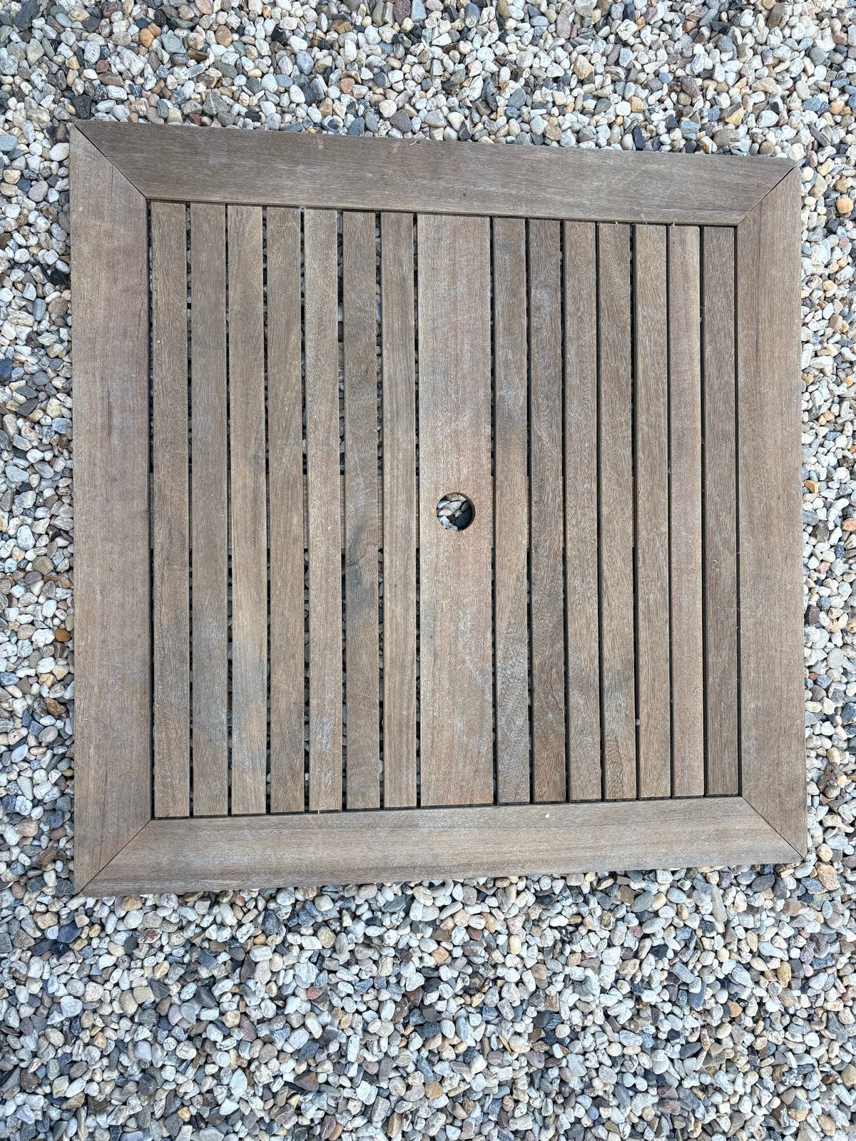Teak houten tafelblad 90x90 cm, Ophalen of Verzenden, Gebruikt, Vierkant, Teakhout