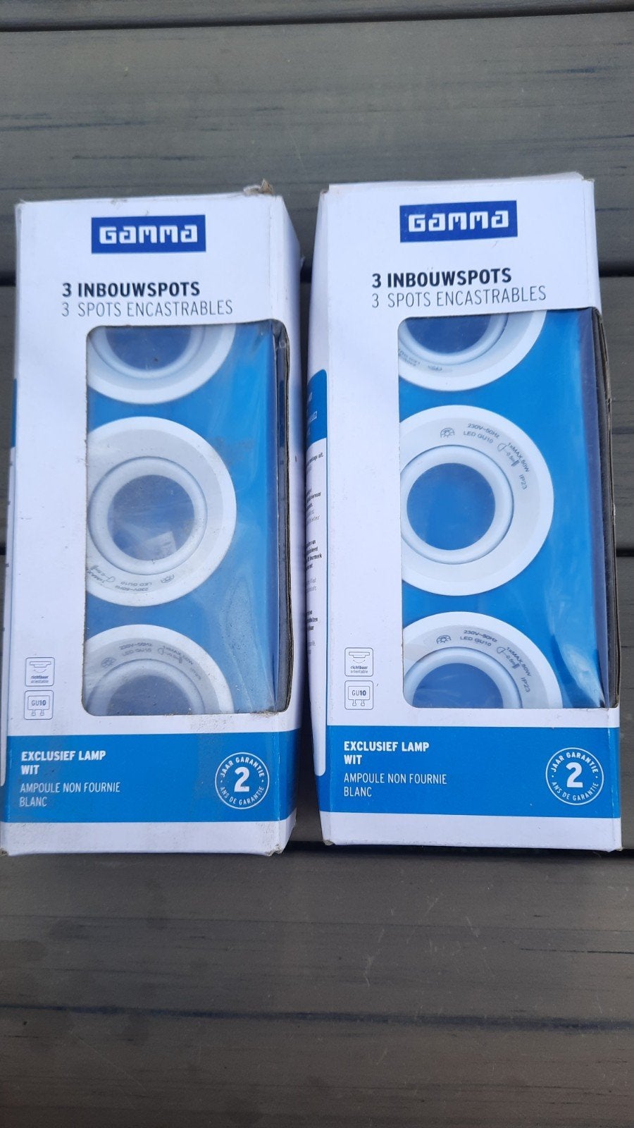 Inbouwspots Wit - 3 stuks, Exclusief Lamp, Ophalen of Verzenden