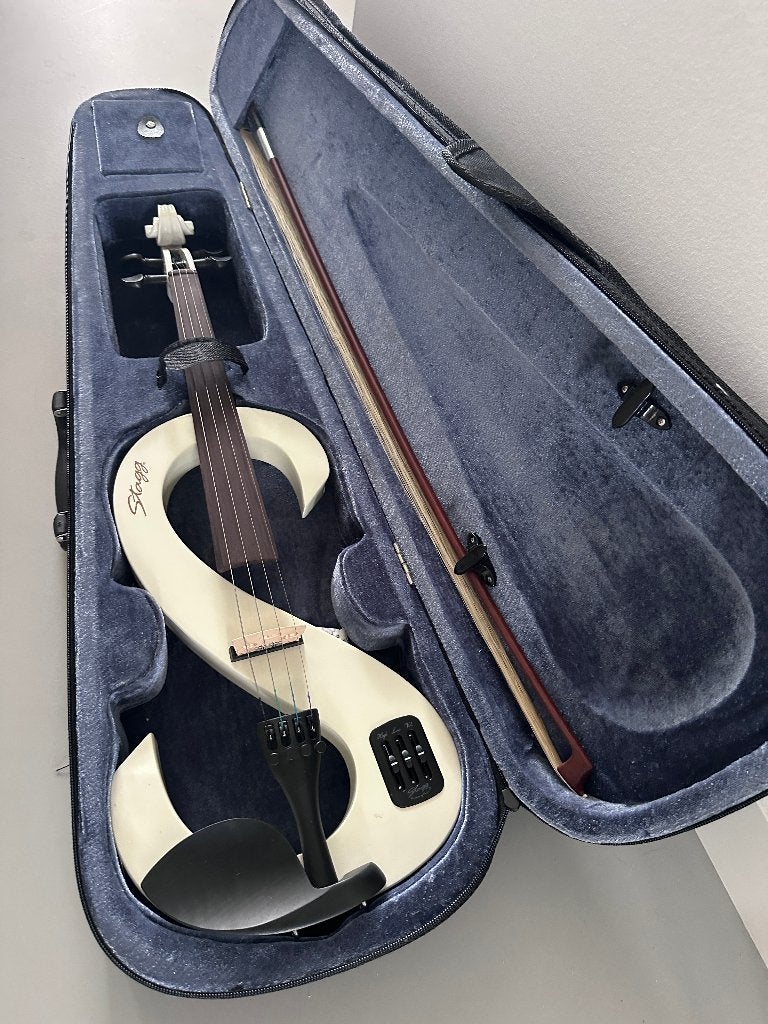 Stagg Elektrische Viool 4/4 Wit - Compleet met koffer, Muziek en Instrumenten, Ophalen of Verzenden, 4/4-viool, Met koffer, Viool