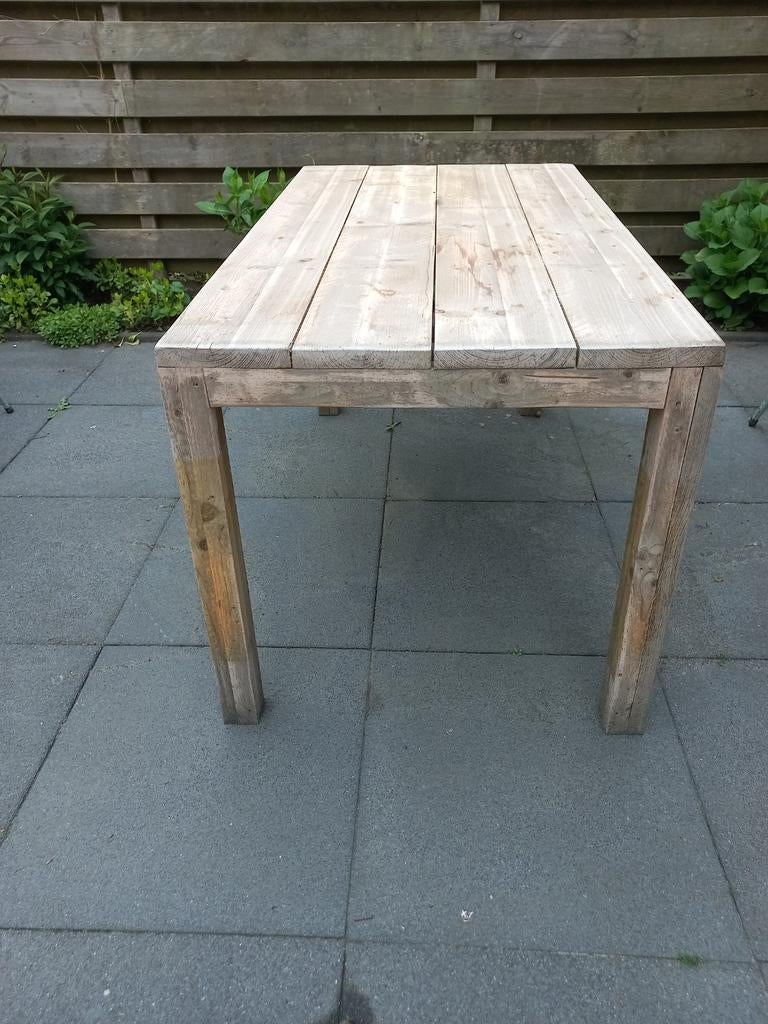 Steigerhouten buitentafel - 140x78x78 cm, Tuin en Terras, Tuintafels, Ophalen, Gebruikt, Rechthoekig, Hout