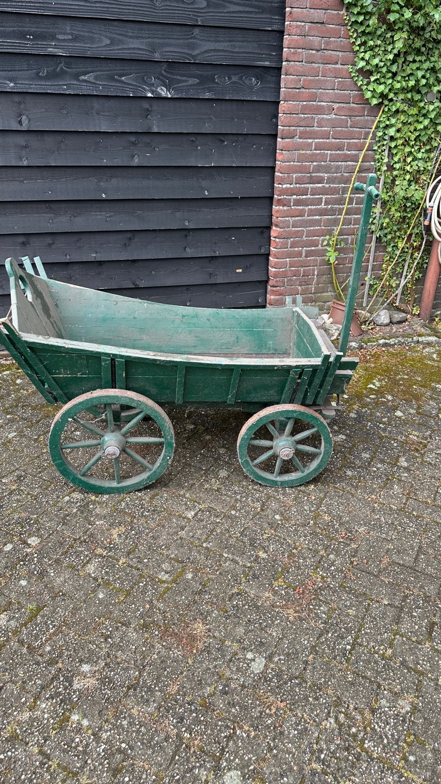 Oude houten antieke bolderkar, Caravans en Kamperen, Bolderkarren, Ophalen, Zo goed als nieuw