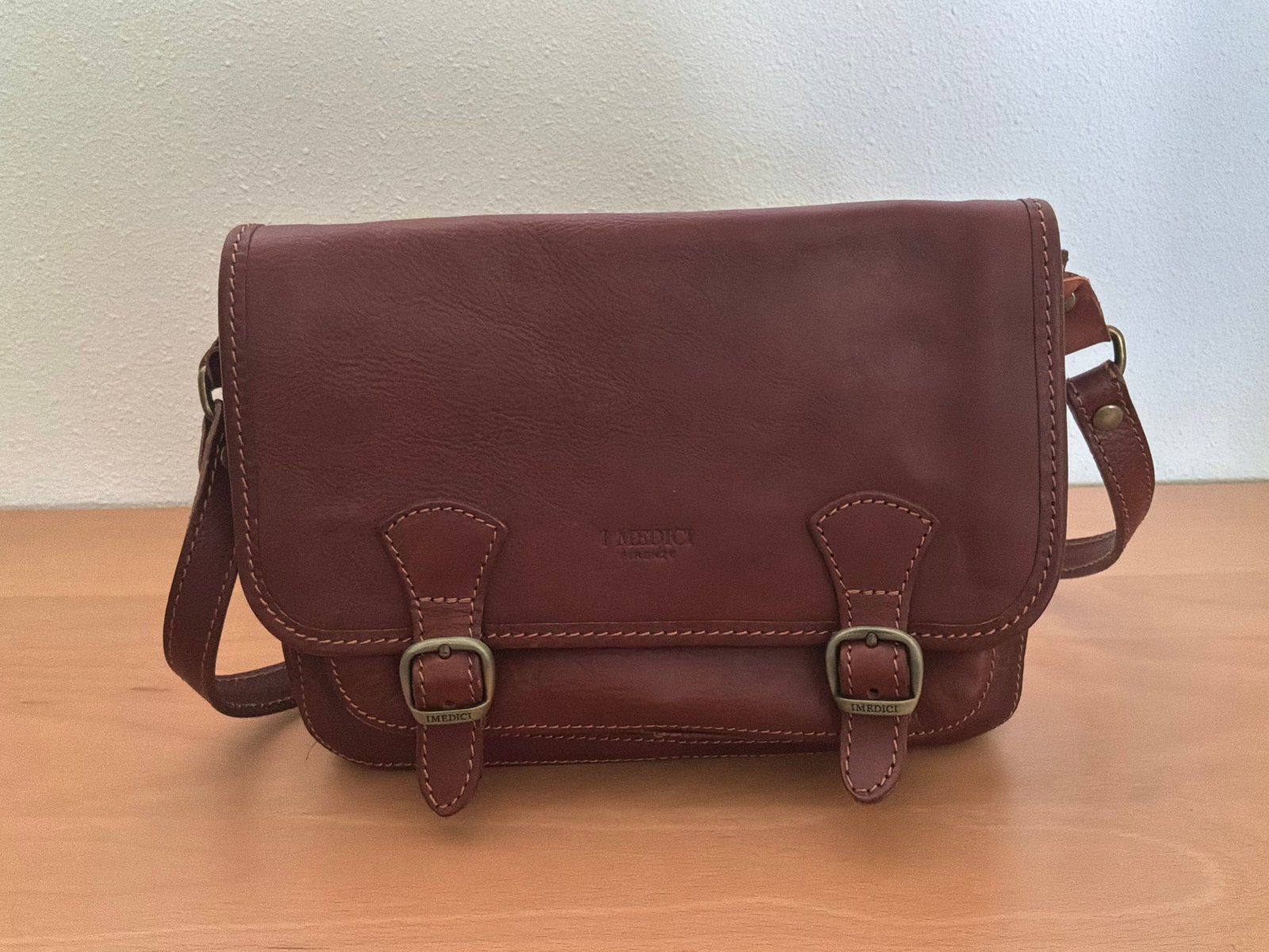 Leren tas I Medici met 4 vakken - Nooit gebruikt, Ophalen, Nieuw, Bruin, Handtas