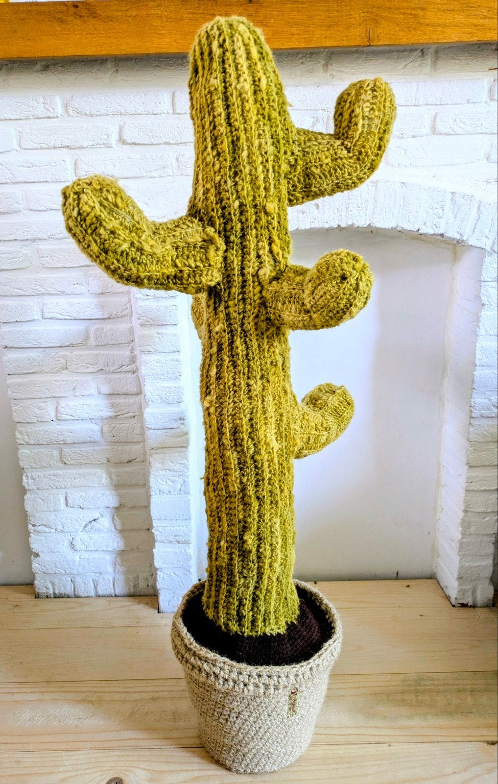 Gehaakte cactus plant groot uniek, Ophalen, Groen, Overige materialen