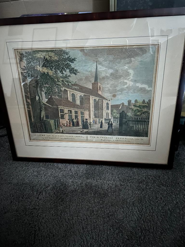 AMSTERDAM, Begijnhof, kopergravures., Antiek en Kunst, Ophalen of Verzenden