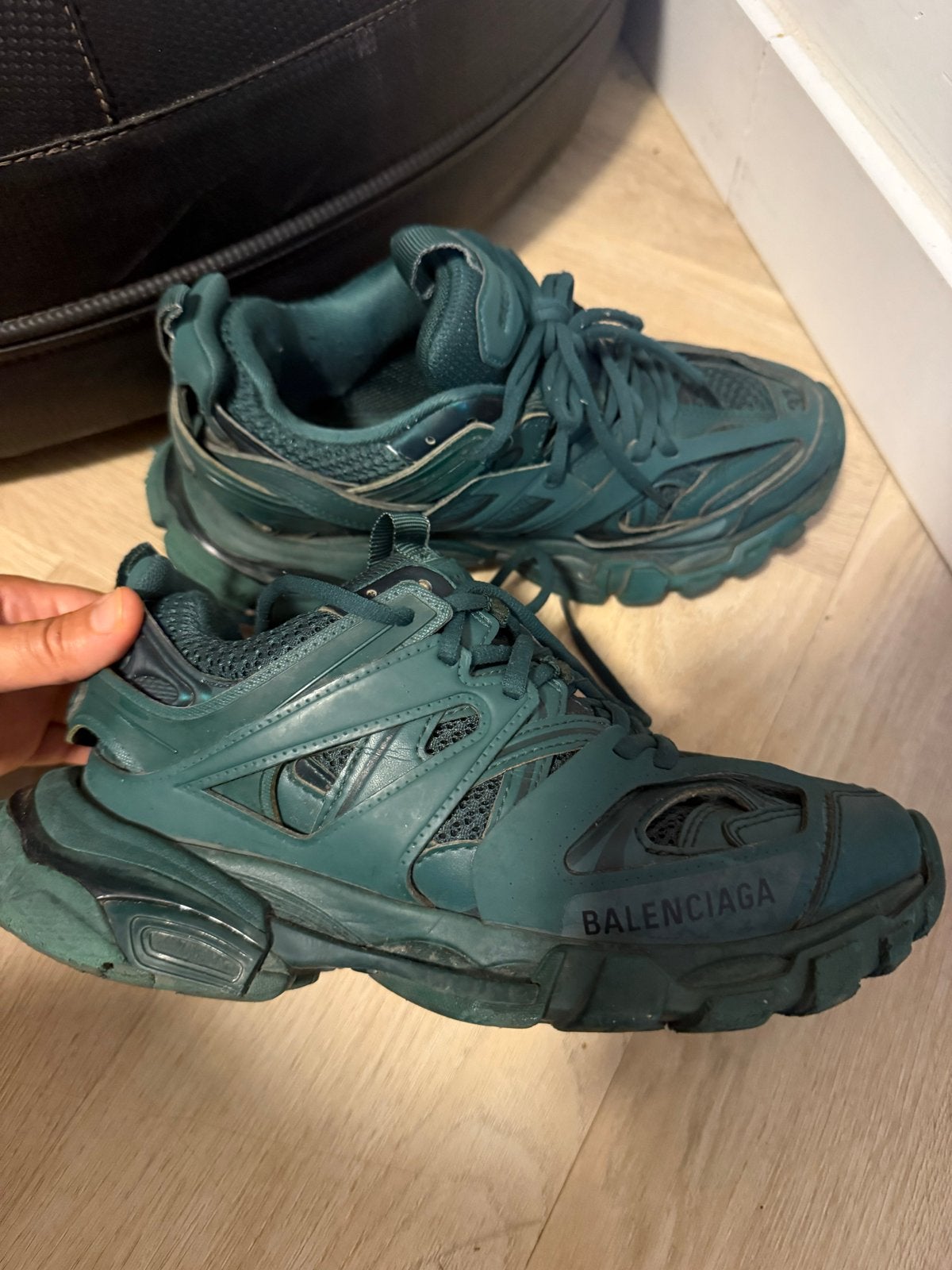 Balenciaga Track Sneakers - Donkergroen, Ophalen of Verzenden, Gedragen, Groen, Sneakers of Gympen